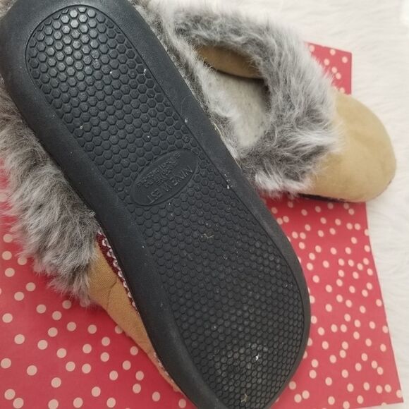 NINE WEST SLIPPERS W/FUR TRIM. SIZE L (9-10) - Picture 11 of 12